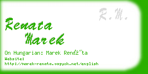 renata marek business card